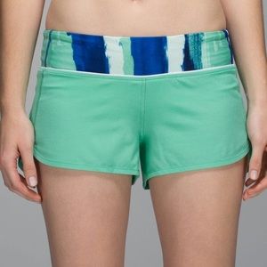 Lululemon Turquoise Speed up Shorts 2.5 inch rare